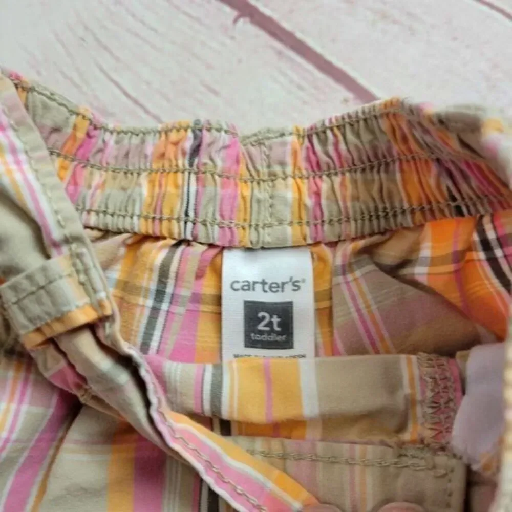 Carter's plaid shorts 2T